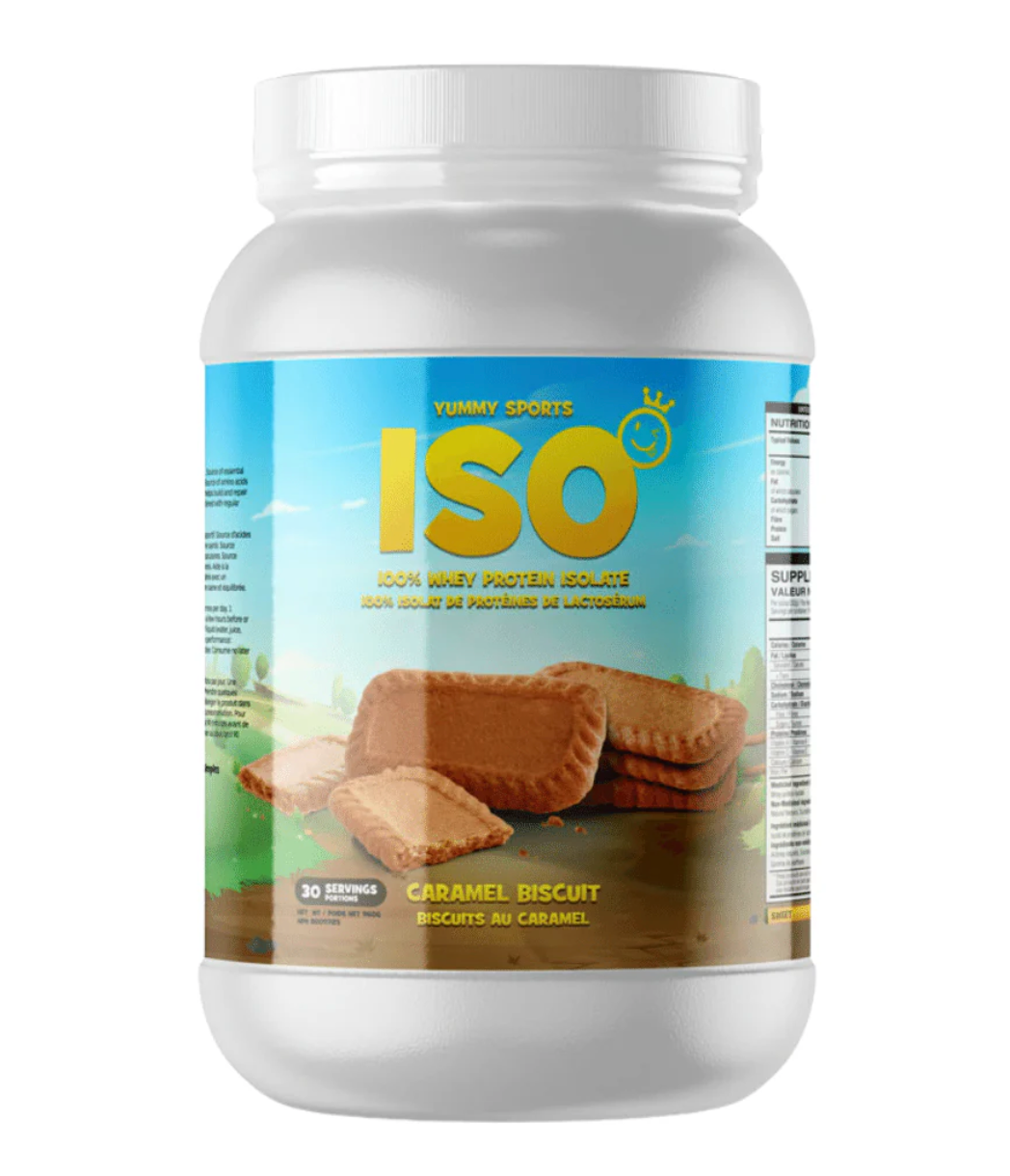 Yummy Sports ISO Tub 30 Serv 960g Caramel Biscuit