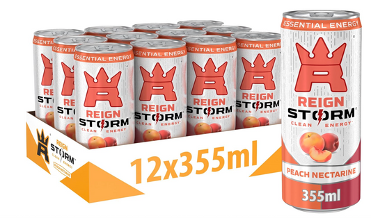 REIGN Storm 12x355ml Peach Nectarine