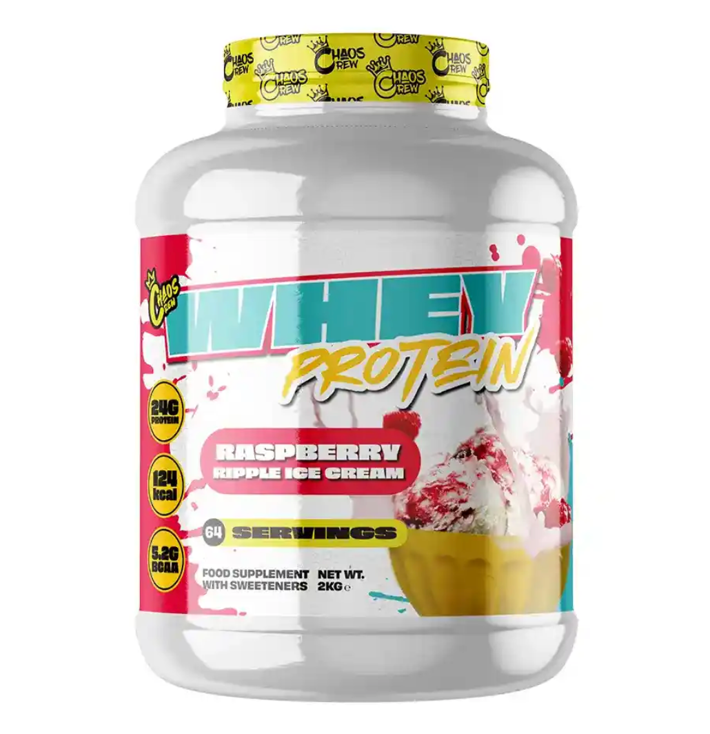 Chaos Crew Whey Protein 2kg Raspberry Ripple Ice Cream