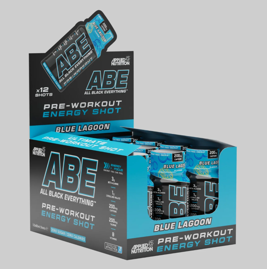 Applied Nutrition ABE (All Black Everything) Shots 12x60ml Blue Lagoon