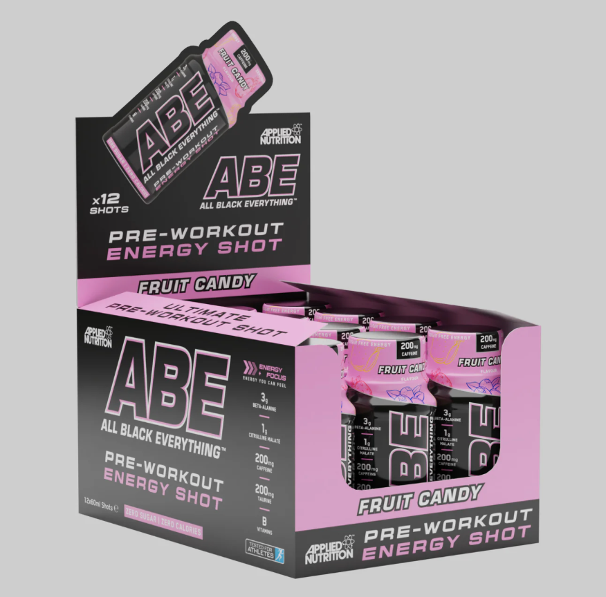 Applied Nutrition ABE (All Black Everything) Shots 12x60ml Fruit Candy
