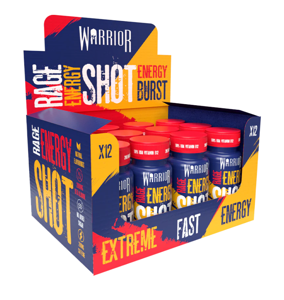 Warrior RAGE Energy Shots 12x60ml Energy Burst