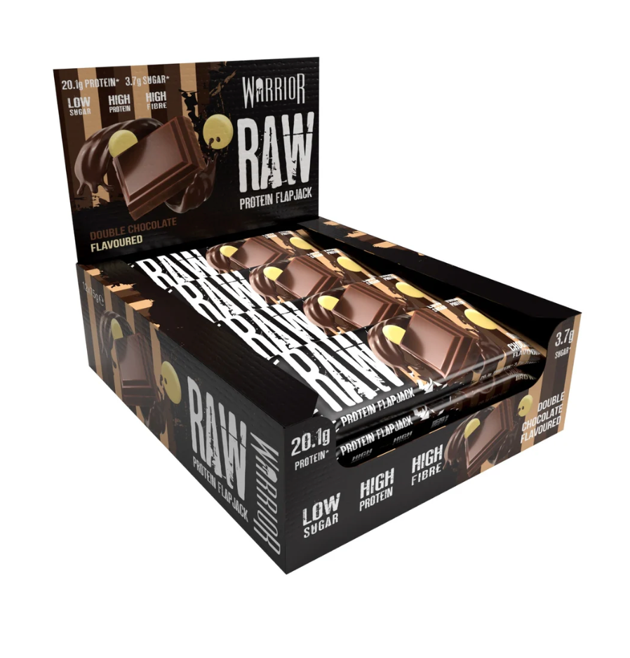 Warrior Raw Protein Flapjack 12x75g Double Chocolate