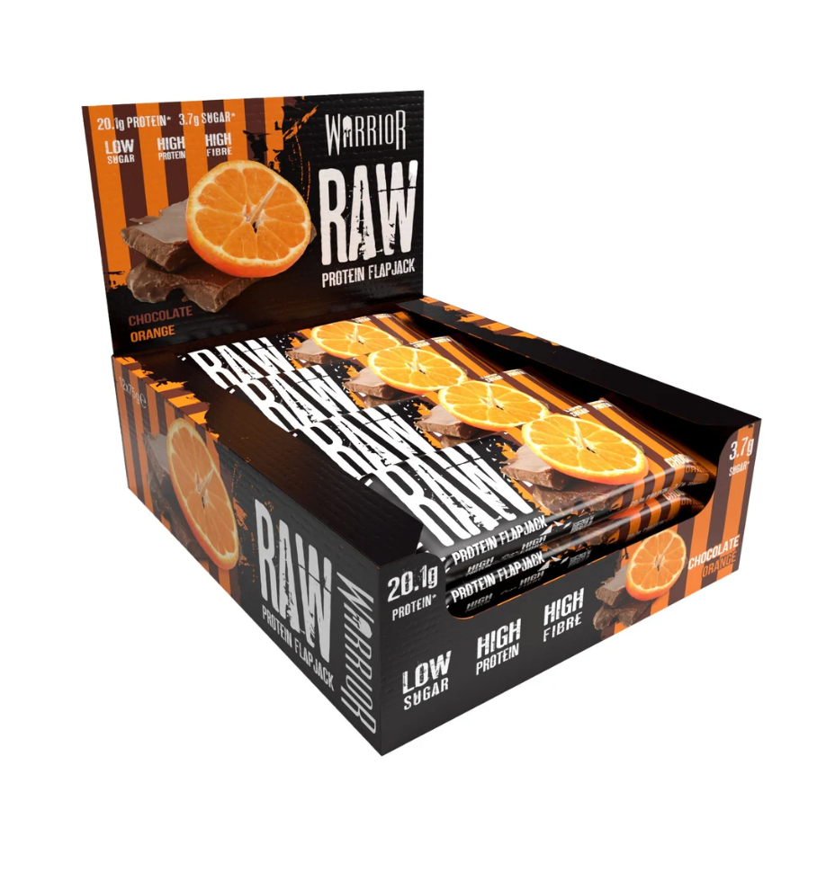 Warrior Raw Protein Flapjack 12x75g Chocolate Orange
