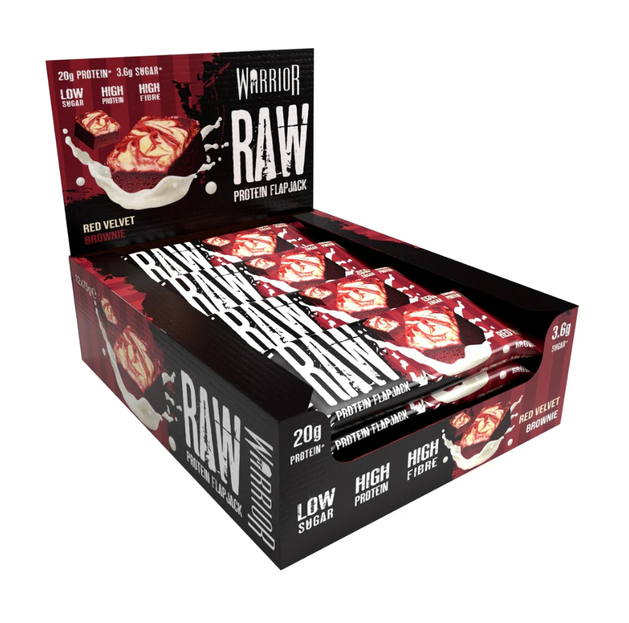 Warrior Raw Protein Flapjack 12x75g Red Velvet Brownie
