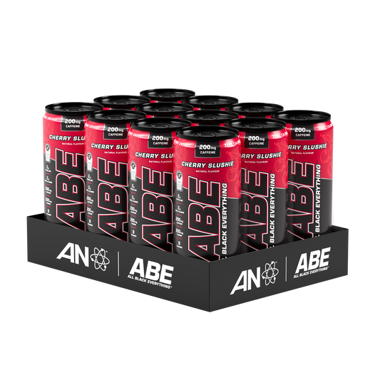 Applied Nutrition ABE (All Black Everything) Carbonated Can 12x330ml Cherry Slushie