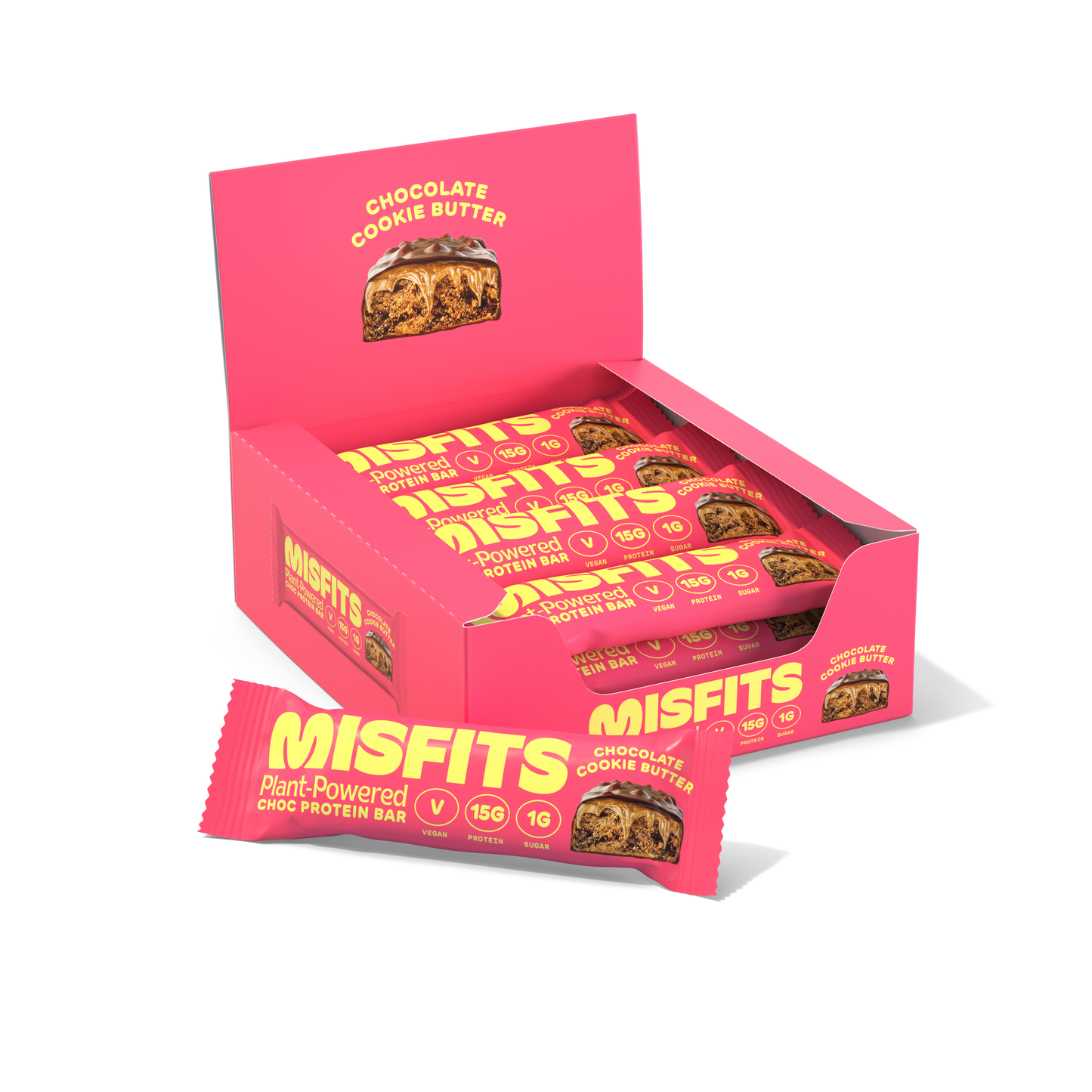 Misfits Plant-Based Protein Bar 15x50g Cookie Butter
