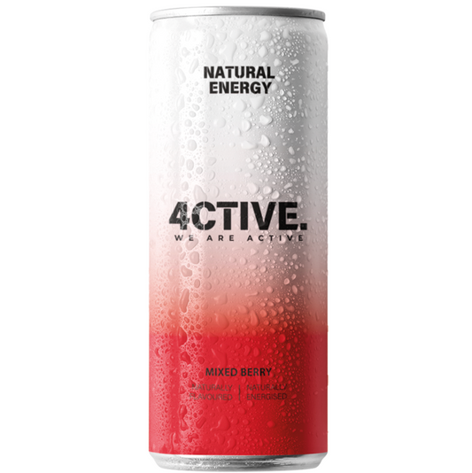 4CTIVE Natural Energy Drink 12x330ml Mixed Berry