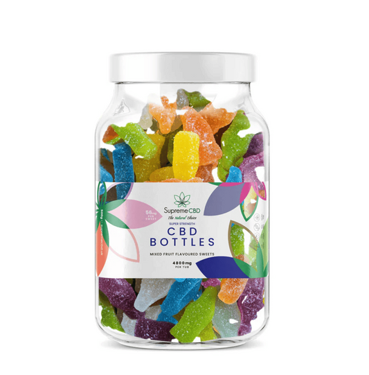 Supreme CBD Super Strength CBD Gummies Large Tub (4800mg) 500g Bottles/Multi Fruit