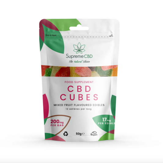 Supreme CBD CBD Gummies Grab Bag (200mg) 50g Cubes/Multi Fruit