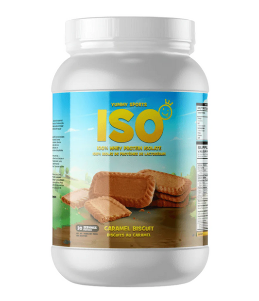 Yummy Sports ISO Tub 30 Serv 960g Caramel Biscuit