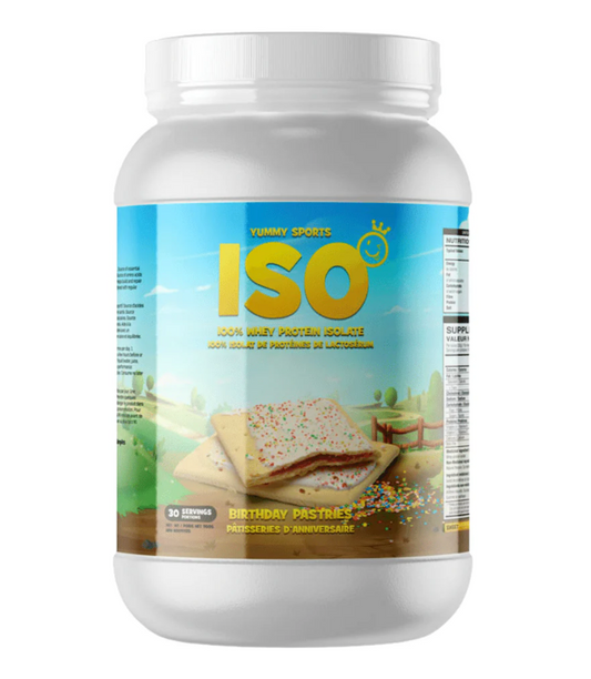 Yummy Sports ISO Tub 30 Serv 960g Birthday Pastries