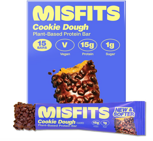 Misfits Plant-Based Protein Bar 15x50g Cookie Dough