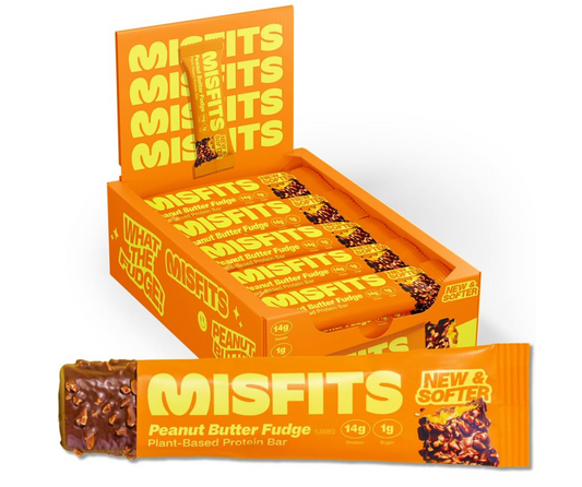 Misfits Plant-Based Protein Bar 15x50g Peanut Butter Fudge