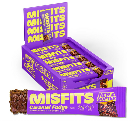 Misfits Plant-Based Protein Bar 15x50g Caramel Fudge