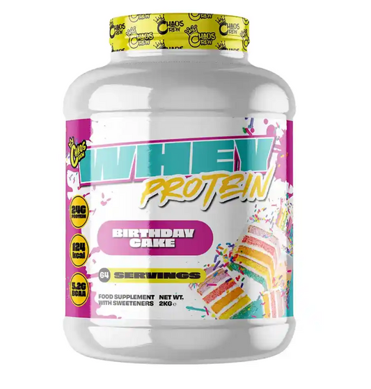 Chaos Crew Whey Protein 2kg Birthday Cake