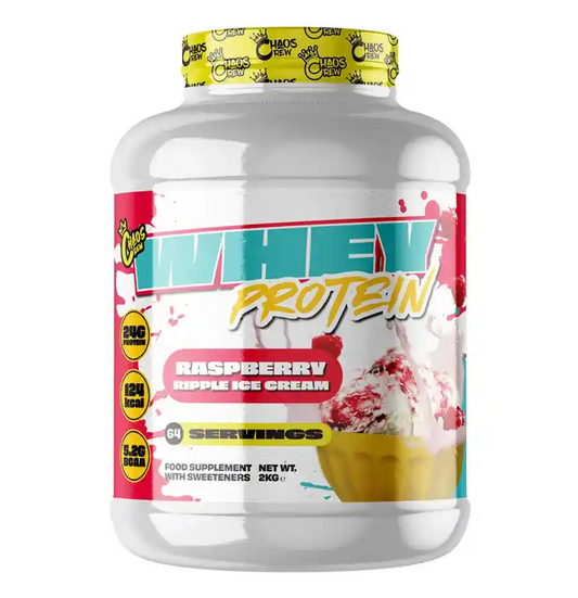 Chaos Crew Whey Protein 2kg Raspberry Ripple Ice Cream