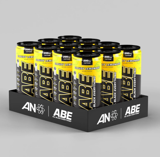Applied Nutrition ABE (All Black Everything) Carbonated Can 12x330ml Cloudy Lemonade