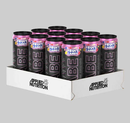 Applied Nutrition ABE (All Black Everything) Carbonated Can 12x330ml Fruit Candy