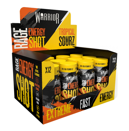 Warrior RAGE Energy Shots 12x60ml Tropical Sourz