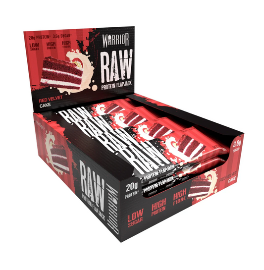 Warrior Raw Protein Flapjack 12x75g Red Velvet Cake