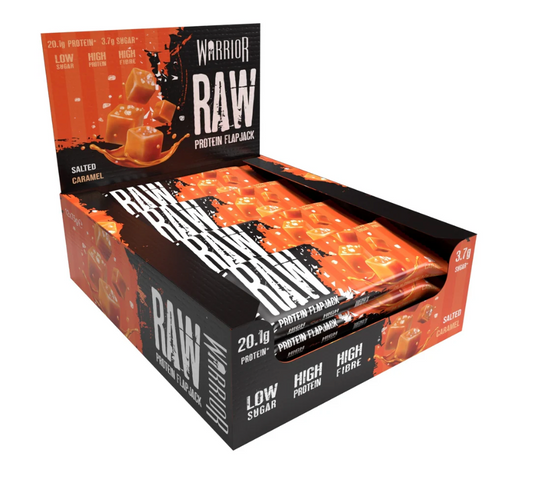 Warrior Raw Protein Flapjack 12x75g Salted Caramel