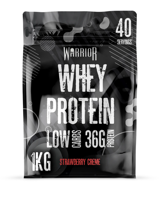 Warrior Whey 1kg Strawberries and Cream