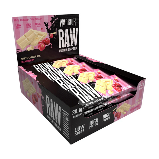 Warrior Raw Protein Flapjack 12x75g White Chocolate Cranberry