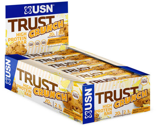 USN Trust Crunch Bars 12x60g White Chocolate Cookie Dough
