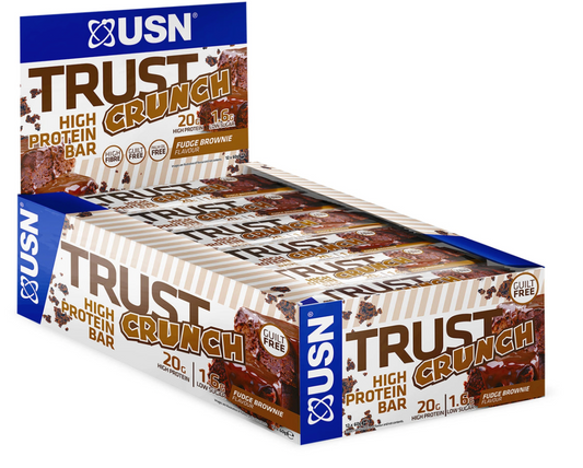 USN Trust Crunch Bars 12x60g Chocolate Brownie